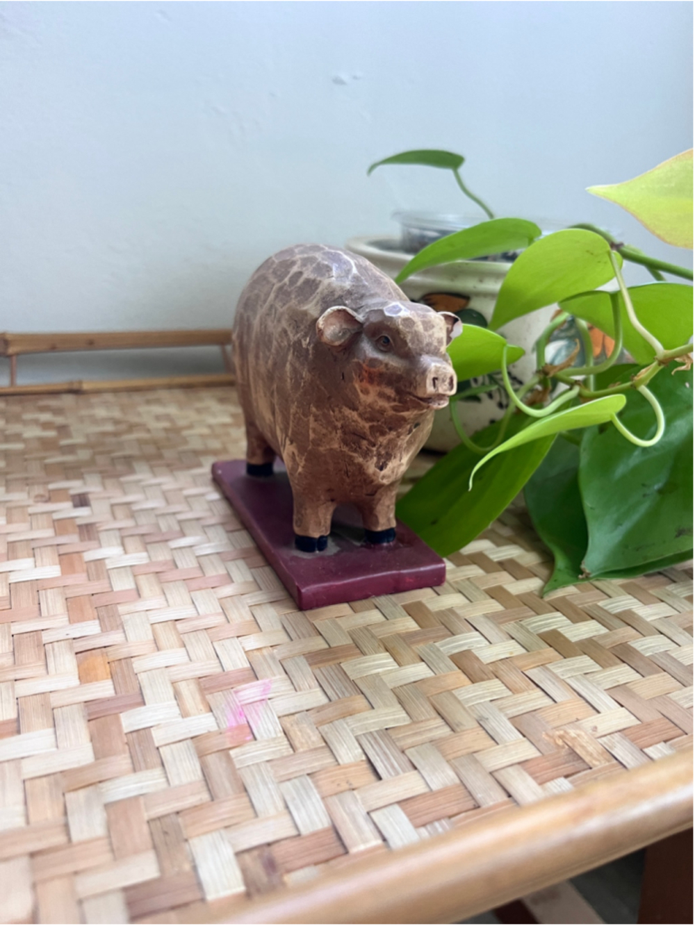 Greenbrier International Decor One Size Brown Red Pig Figurine